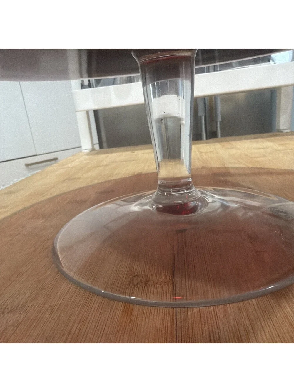 IKEA AKTAD 13” Ruby Glass Pedestal Cake Stand Designed By Maria Vinka *